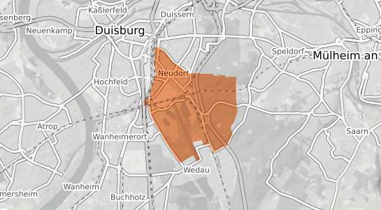 Mietspiegelkarte Duisburg Neudorf Süd